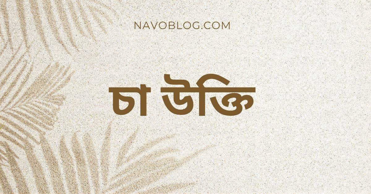 চা নিয়ে উক্তি - বাছাইকৃত সেরা উক্তি ও ফেসবুকের জন্য ক্যাপশন 1 চা উক্তি
