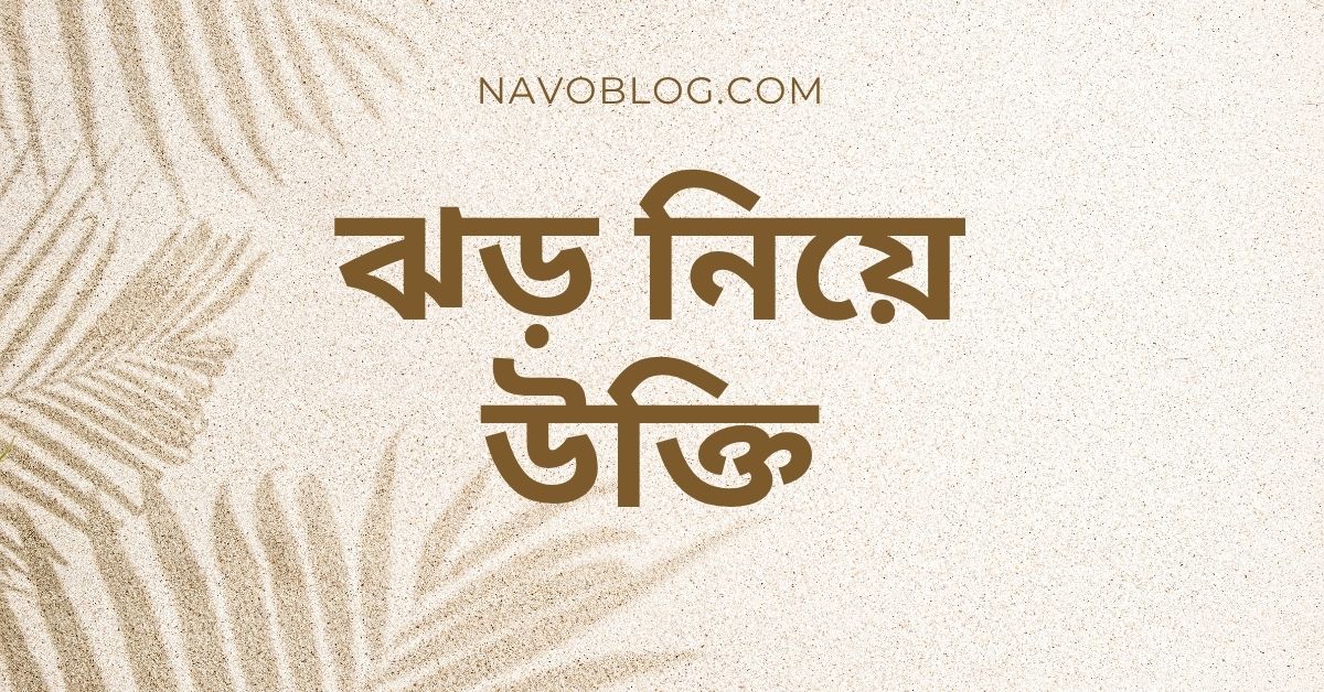 ঝড় নিয়ে উক্তি