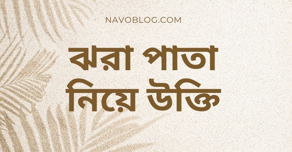 ঝরা পাতা নিয়ে উক্তি - বাছাইকৃত সেরা উক্তি ক্যাপশন জীবনের জন্য 1 ঝরা পাতা নিয়ে উক্তি