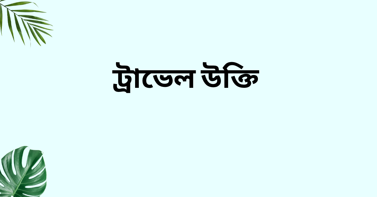 ট্রাভেল উক্তি - জীবনের জন্য সেরা দিকনির্দেশনামূলক বাণী 1 ট্রাভেল উক্তি