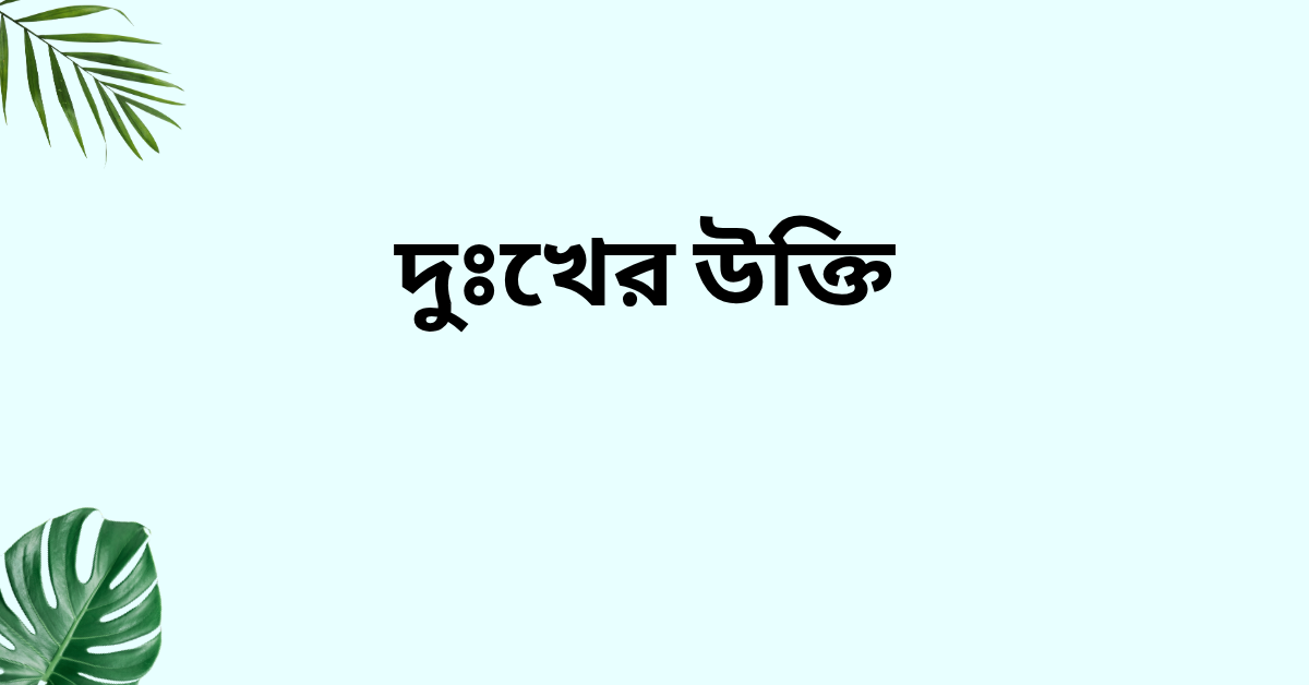 দুঃখের উক্তি - জীবনের জন্য সেরা দিকনির্দেশনামূলক বাণী 1 দুঃখের উক্তি