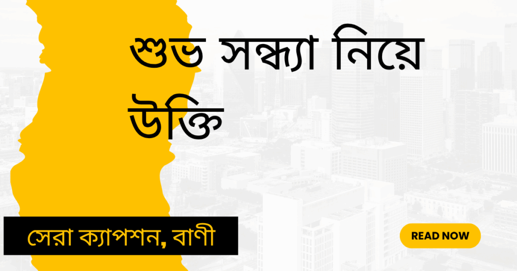শুভ সন্ধ্যা নিয়ে উক্তি